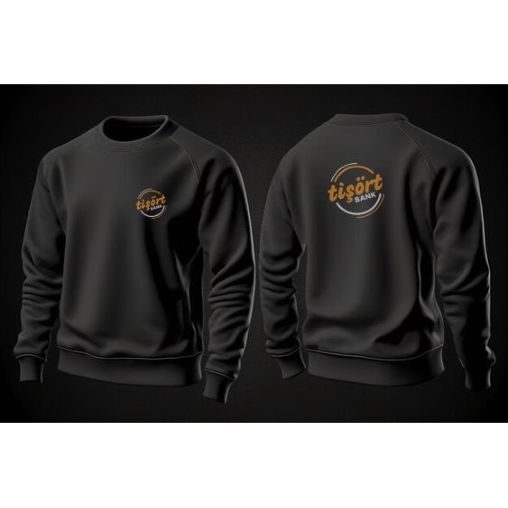 Sıfır Yaka 3 İplik Sweatshirt